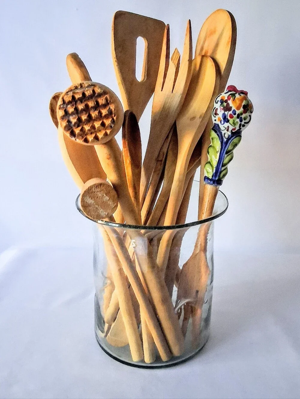 Large Collection Vintage/Antique Wooden Utensils - 16 Pieces!!